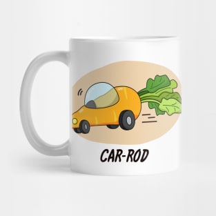 Car-Rod Cute Carrot Hot Rod Pun Mug